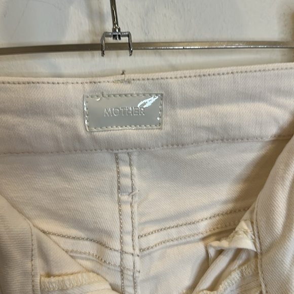 MOTHER THE LOOKER ANKLE STEP FRAY CREAM PUFF SIZE 25 - Picture 9 of 11